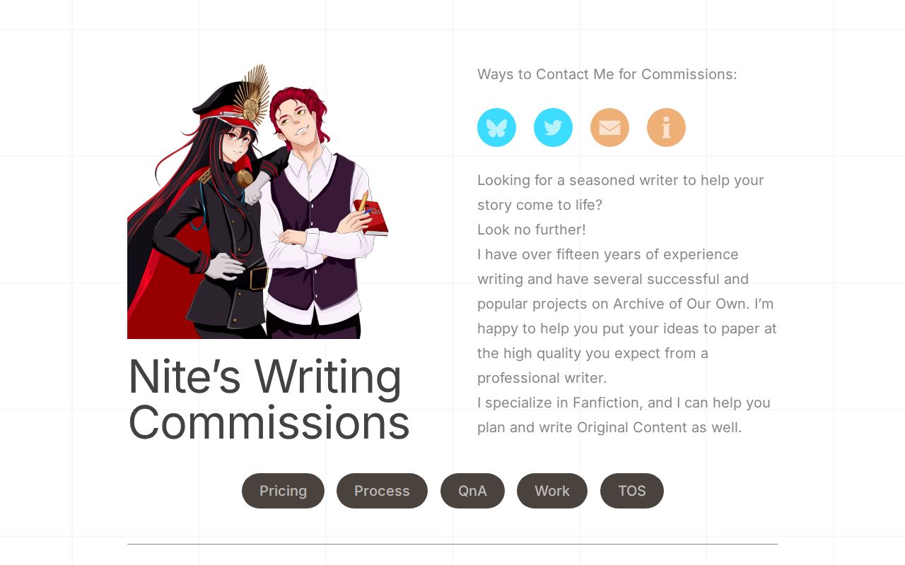 Nite's Writing Commissions